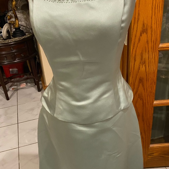 Bridesmaids dress by Ginnis Fashions style 829 size 8 color sage - Picture 6 of 9